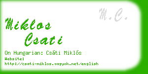 miklos csati business card