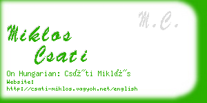 miklos csati business card